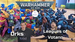 Orks vs Leagues of Votann  Warhammer 40k Battle Report [upl. by Adgam432]