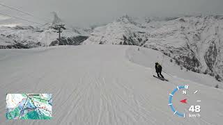 Zermatt 4K POV ski run Sunnegga Blauherd  Patrullarve [upl. by Modla]