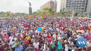 Manifestação em Luanda em solidariedade a Adalberto Costa Júnior [upl. by Chimene]