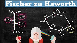 Einfach erklärt FLOH  Fischer zu Haworth Projektion am Beispiel der Glucose [upl. by Enomal]