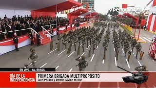 Ejército del Perú muestra paso marcial durante Gran Parada Militar [upl. by Crofoot345]