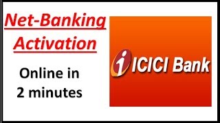 ICICI bank net banking registration online [upl. by Trust376]