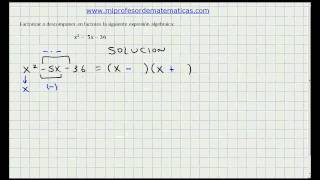 Descomposicion Factorial Trinomios  Algebra General  Video 007 [upl. by Yesnek]