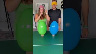 GIANT surprise eggs challenge BLINDFOLDED win prize 100 or coca cola shorts short [upl. by Aerdnua798]