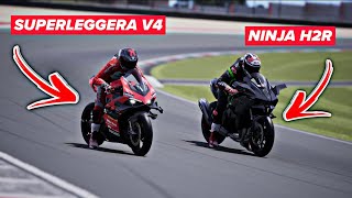 Duel Hyperbike Paling Extrim  Ducati Superleggera V4 vs Kawasaki Ninja H2R   RIDE 5 [upl. by Odraude124]