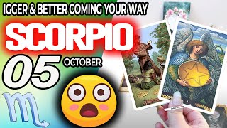 Scorpio ♏️😳💪BIGGER amp BETTER COMING YOUR WAY❗️💰 horoscope for today OCTOBER 5 2024 ♏️ scorpio tarot [upl. by Nilorac98]