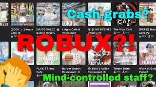 I Dislike Certain Aspects of Roblox Café Games [upl. by Crotty]