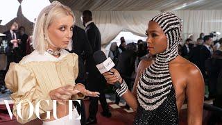 Janelle Monáe Interviews Emma on the Met Red Carpet  Met Gala 2022 With Emma Chamberlain  Vogue [upl. by Raddatz542]