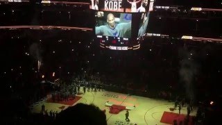 Kobe Bryant last game vs Chicago Bulls United Center Kobe tribute [upl. by Enomas398]