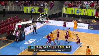 U18M 2013 Bronze Medal Game Highlights LatviaSpain [upl. by Ahsiad]