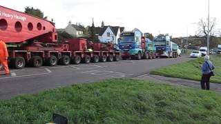 Allelys Heavy Haulage  Heavy load at Bridgeyate near Bristol [upl. by Arrakat735]