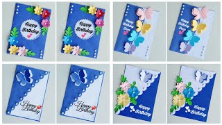 😱 DIY 4 Easy Birthday Card 😍  DIY Happy Birthday Card Handmade Card Ideas  DIY card  Cardmaking [upl. by Phail796]