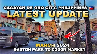 CAGAYAN DE ORO CITY MINDANAO PHILIPPINES LATEST  Gaston Park to Cogon Market Walking Tour [upl. by Innor]