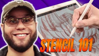 COMO HACER UN STENCIL FACIL TUTORIAL [upl. by Ahsiema]