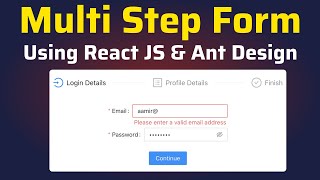 Multi Step Form with React and Ant Design  How to Disable Next Step Till Previous Step is Finished [upl. by Habas283]