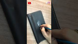 MUSHI Lion Shadow  Abstract Painting on Wallet BTS Reel [upl. by Akirat]