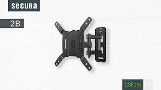 Secura QSF210 Full Motion Wall Mount Installation Video [upl. by Rehpotsirk]