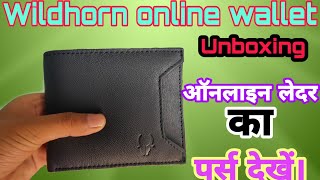 Wildhorn wallet unboxing  leather wallet  wallet unboxing  Flipkart [upl. by Desdamona52]