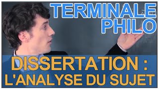 Dissertation  lanalyse du sujet  Philosophie  Terminale  Les Bons Profs [upl. by Trevah]