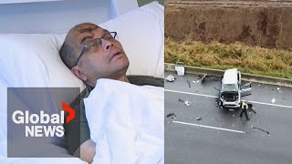 DoctorturnedUber driver hit by car while helping victims of highway crash in BC [upl. by Elish]