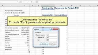 4 Histograma Uso de Excel [upl. by Samford]