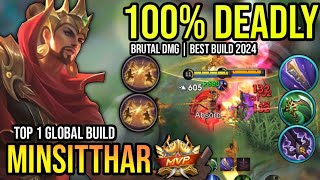 MINSITTHAR BEST BUILD 2024  BUILD TOP 1 GLOBAL MINSITTHAR GAMEPLAY  MOBILE LEGENDS✓ [upl. by Griseldis]