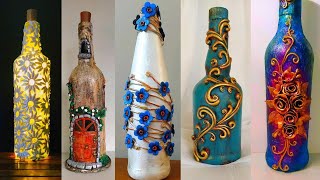 5 DIY Bottle Art Ideas [upl. by Lombardy]