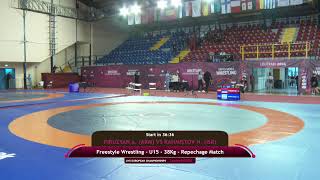 European Wrestling Championship 2024 U15  DAY 1  MAT B [upl. by Namyl]