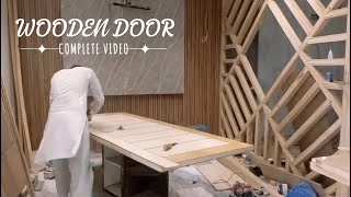 Ash Plywood Door installation Complete Process  36quotX8 Modern Door Design with installation [upl. by Trev]