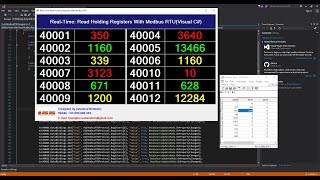 💢 Modbus RTU RealTime With Visual C Application  FC03Read Holding Registers [upl. by Ahsimit]