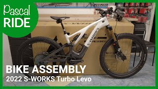 ASMR Specialized SWorks Turbo Levo 2022  From the Box to the Store  Assembly [upl. by Aissyla]