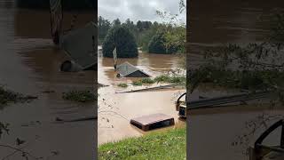 House Roof Floats in Flood in Asheville  1529429 [upl. by Occer]