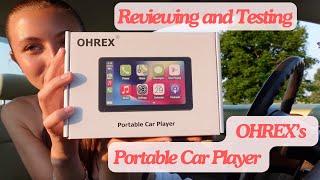 Reviewing and Testing OHREXs Portable Car Player [upl. by Harleigh576]