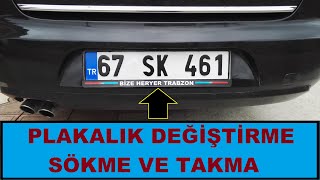 Araç Plakalık Değiştirme Sökme ve Takma İşlemi [upl. by Burhans]