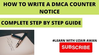 HOW TO WRITE A DMCA COUNTER NOTICE   DRAFTING A DMCA COUNTER NOTICE [upl. by Ettelrac]