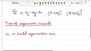 ORGANOMETALLIC COMPOUNDS [upl. by Dinah]