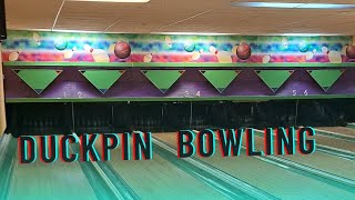 Duckpin Bowling Close Up  Rhode Island  Macs Bowlaway Lanes [upl. by Yenoh]