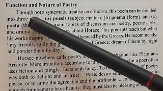 Ars Poetica by Horace its main ideas critical summary [upl. by Ynhoj]