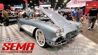 SEMA show 2022 Highlights  Amazing Cars And Trucks  Las Vegas Day 1 [upl. by Asiuol]