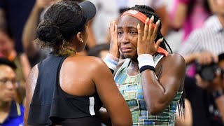 Coco Gauff performs touching gesture as Naomi Osaka retires injured  Coco Gauff vs Naomi Osaka [upl. by Whiney416]