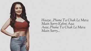 Sorry Lyrics Neha Kakkar  maninder Buttar  Babbu  Mixsingh  Latest punjabi song 2019 [upl. by Brunell642]