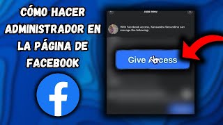 Cómo hacer administrador en la página de Facebook 2024 [upl. by Yelsehc]