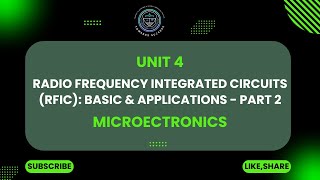 RFIC Part 2 Unit 4  Radio Frequency Integrated Circuits Basic Applications MicroectronicsGGSIPU [upl. by Anirtak635]