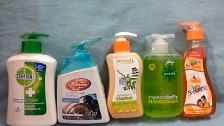 Top 5 hand wash in India with price and quantity 2017 [upl. by Huesman]