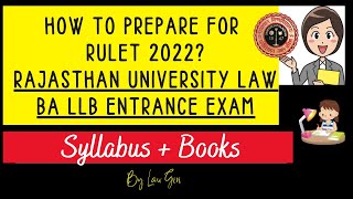 How to prepare for RULET 2022rajasthan university ba llb syllabusBest Books for RULET 2022 [upl. by Alioz]