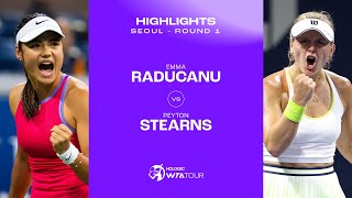 Emma Raducanu vs Peyton Stearns  2024 Seoul Round 1  WTA Match Highlights [upl. by Ariayek]