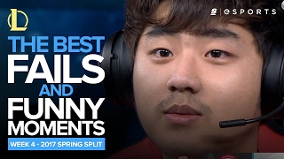 Best FAILS amp FUNNY MOMENTS from Week 4 of the 2017 Spring Split [upl. by Ronym]