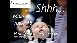 3 hrs  Shushing baby  Father sound to put baby to sleep [upl. by Ennovi]