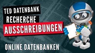 Ausschreibungen  Einfacher Einstieg in die Tenders Electronic Daily Datenbank  QuickTipp [upl. by Abey]