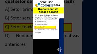 Organização do Espaço Agrário Correios  concurso correios 2024 conhecimentos gerais correios2024 [upl. by Ahseinad]